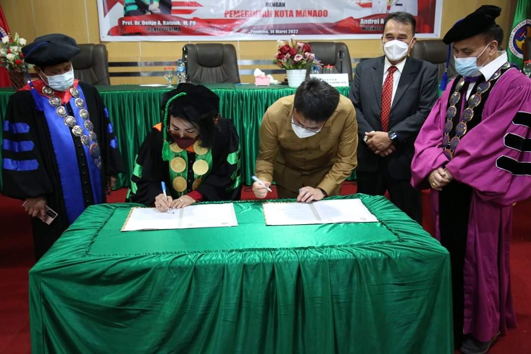 Tandatangani Kesepakatan Bersama Unima, Walikota Angouw Harap Kerjasama ini Hadirkan Produk Berkualitas
