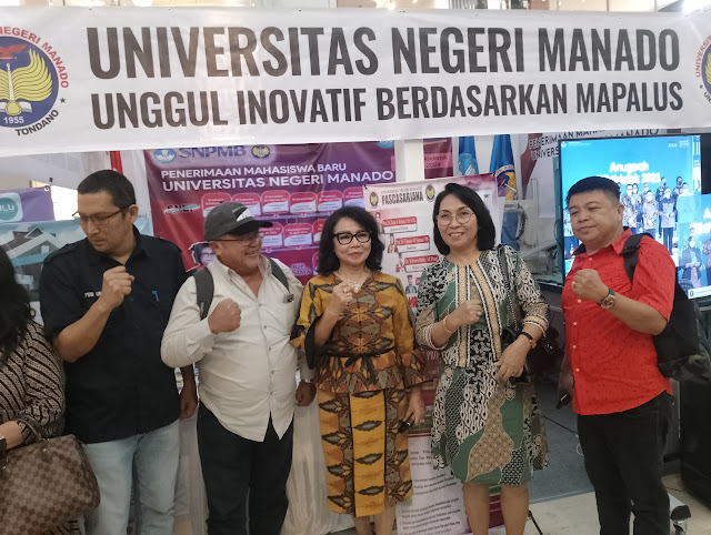Rektor Unima Deitje Katuuk, Apresiasi Pameran Pendidikan Yang Di-Gelar LLDIKTI Sulut