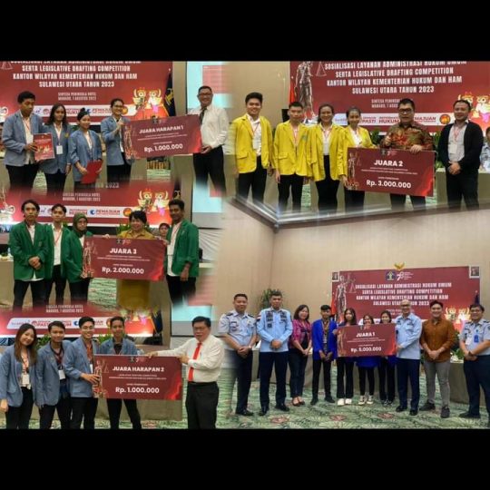 Unima Juara Kompetisi Penyusunan Peraturan Perundang-undangan