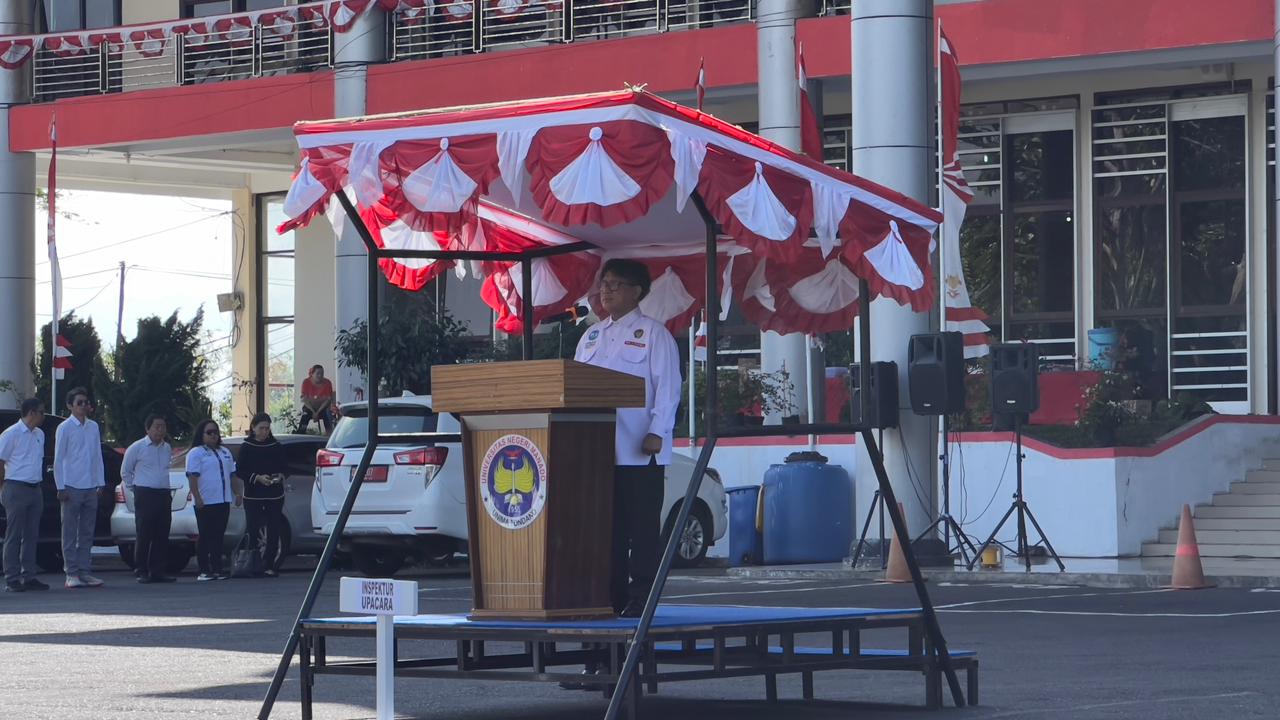 Unima Gelar Upacara Peringatan Hari Pahlawan Ke 78 Tahun, Prof Orba Baca Amanat Mensos RI