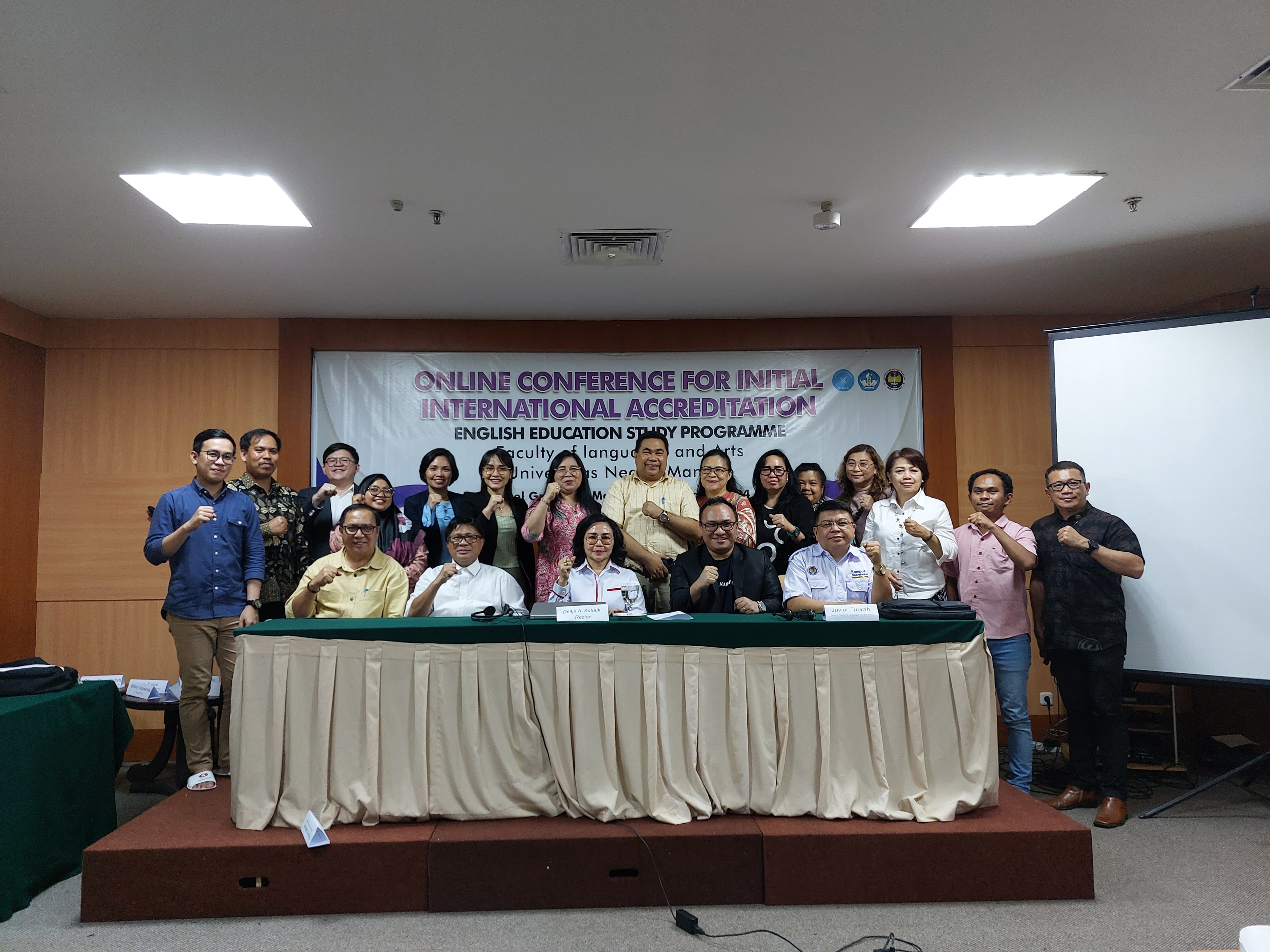 Program Studi Pendidikan Bahasa Inggris, FBS UNIMA sukses menjalani proses Akreditasi Internasional dari FIBAA (Foundation for International Business Administration Accreditation)