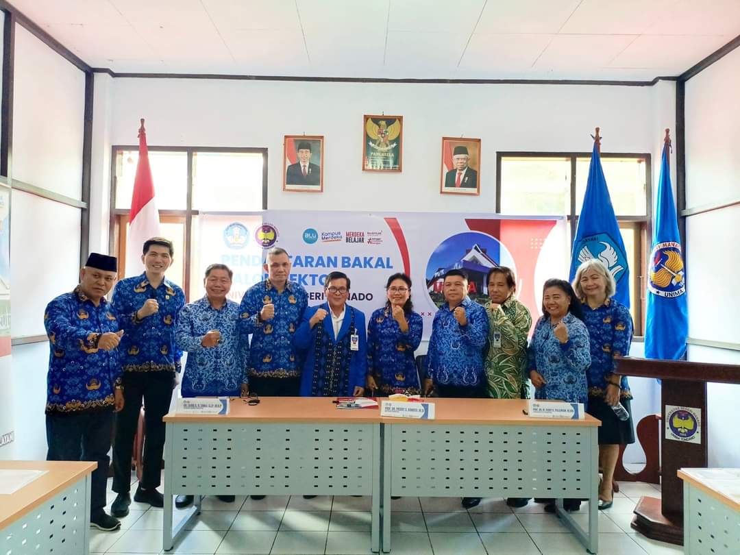 Didampingi Suami Tercinta, Direktur Pascasarjana Prof Tinneke Sumual Resmi Mendaftar Bakal Calon Rektor Unima, Begini Visinya