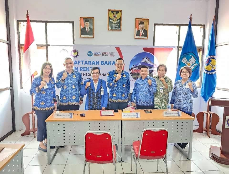 Lengkap Berkas, Dekan FEB Dr Joseph Kambey Resmi Mendaftar Bakal Calon Rektor Unima Periode 2024-2028