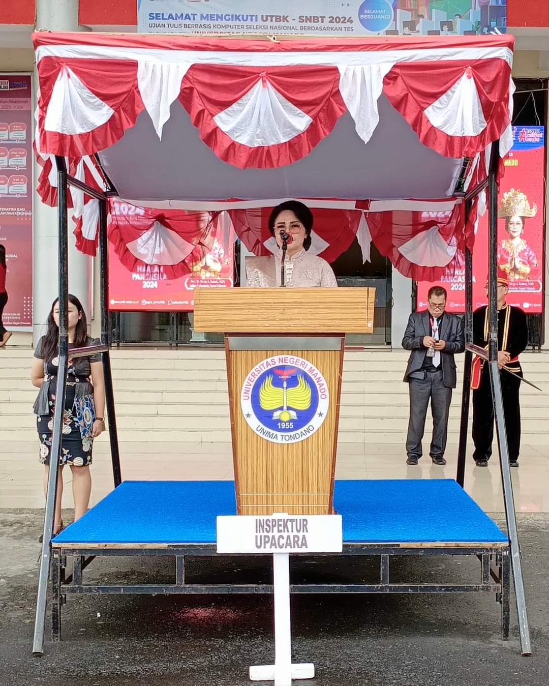 Kenakan Kebaya Nasional di Upacara Hari Lahir Pancasila, Rektor Prof Deitje Katuuk: Jaga Persatuan Kerukunan dan Keutuhan di Unima