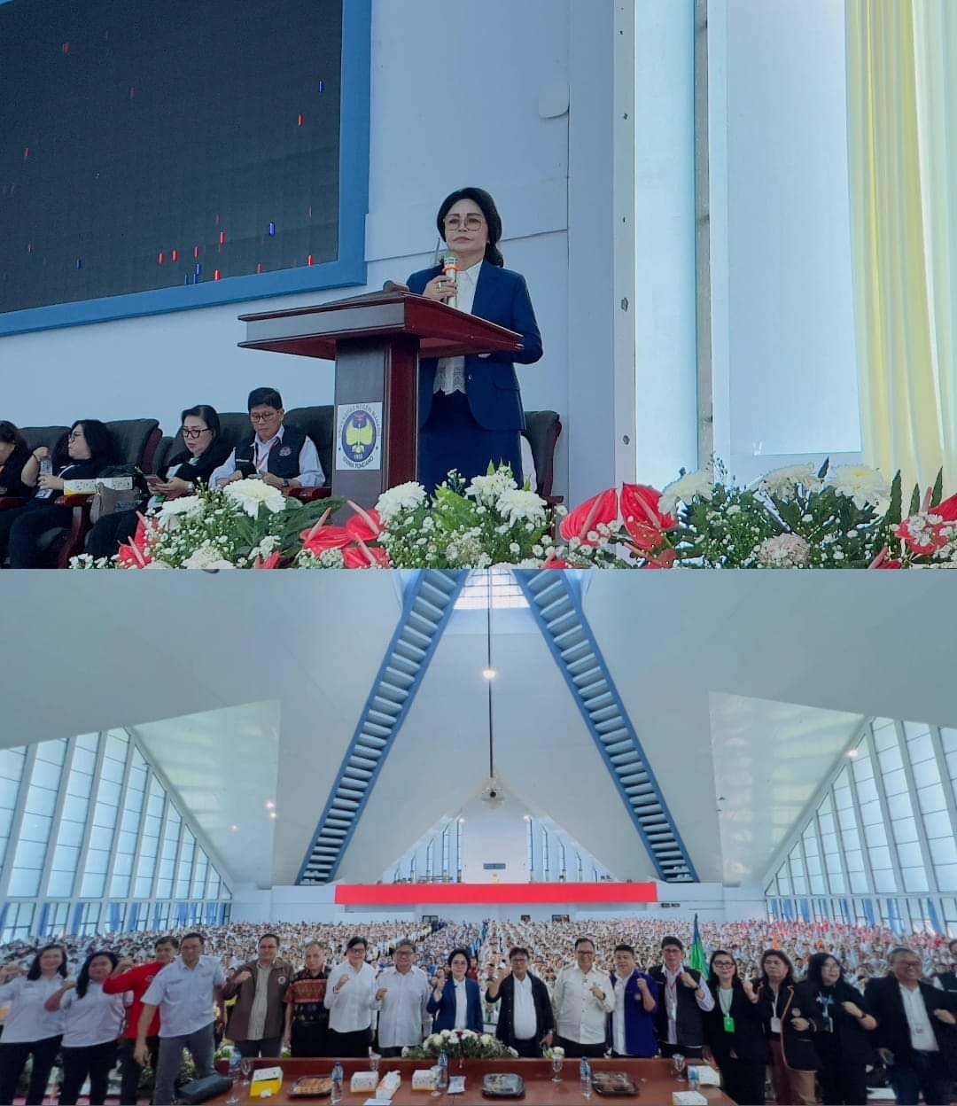 3130 Mahasiswa Baru Ikuti PKKMB, Rektor Unima Prof Dr Deitje Katuuk MPd Sampikan Selamat Datang