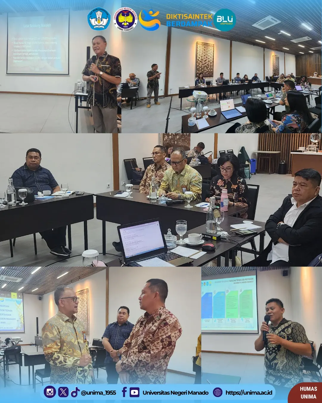 Bersama Kemdiktisaintek, UNIMA melaksanakan Bimbingan Teknis Pendirian Fakultas Kedokteran dan Fakultas Pertanian