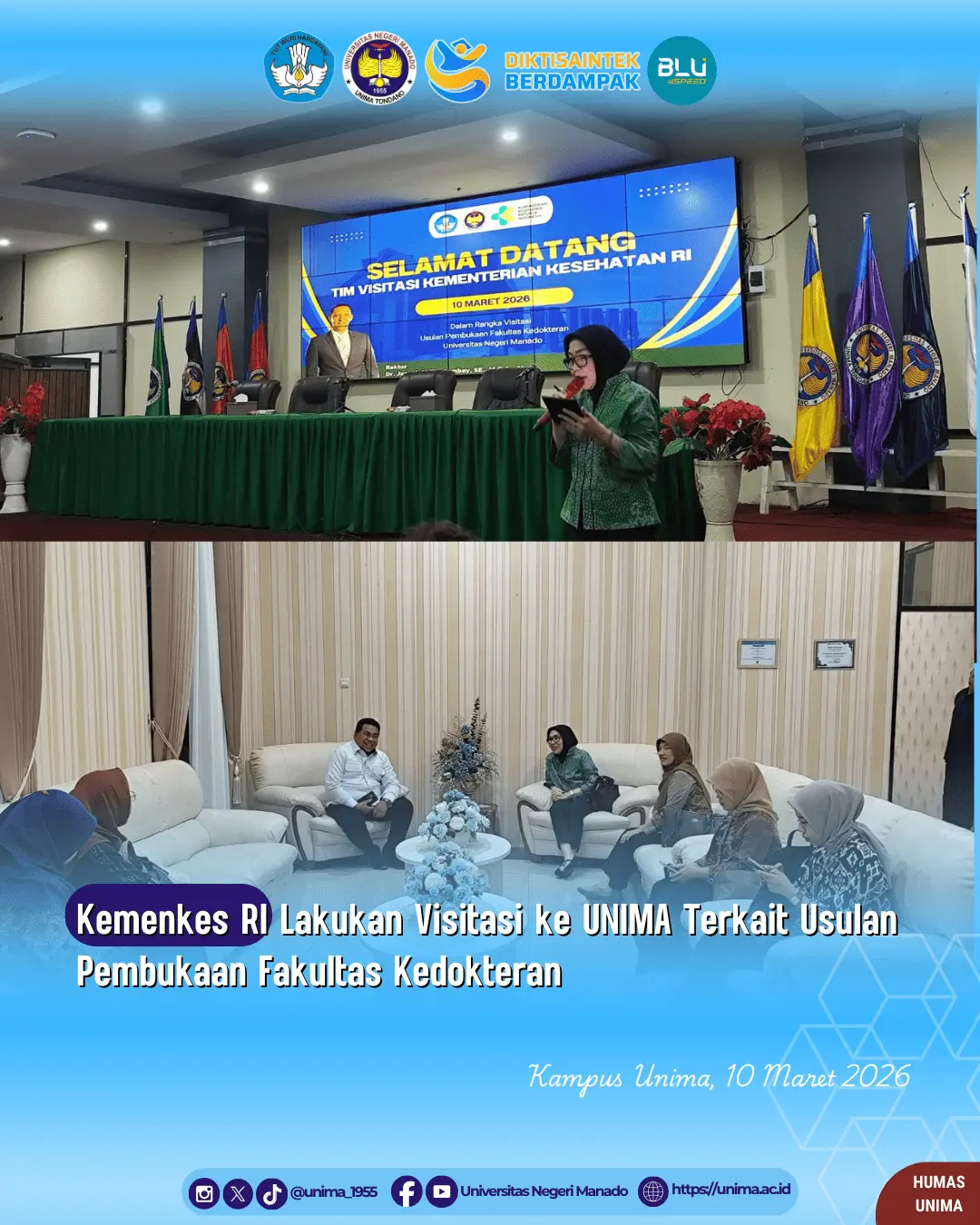 Kemenkes RI Lakukan Visitasi ke UNIMA Terkait Usulan Pembukaan Fakultas Kedokteran
