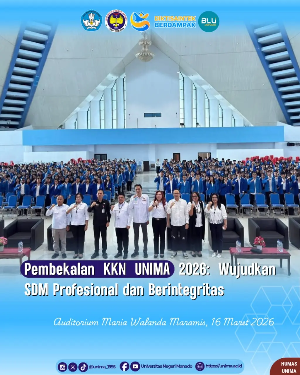 Pembekalan KKN UNIMA 2026: Wujudkan SDM Profesional dan Berintegritas