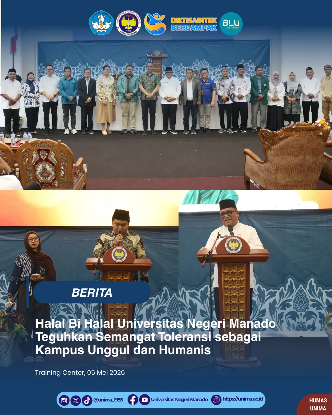 Halal Bi Halal Universitas Negeri Manado Teguhkan Semangat Toleransi sebagai Kampus Unggul dan Humanis